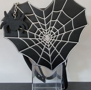 Halloween Spider Web Backpack Purse NWOT